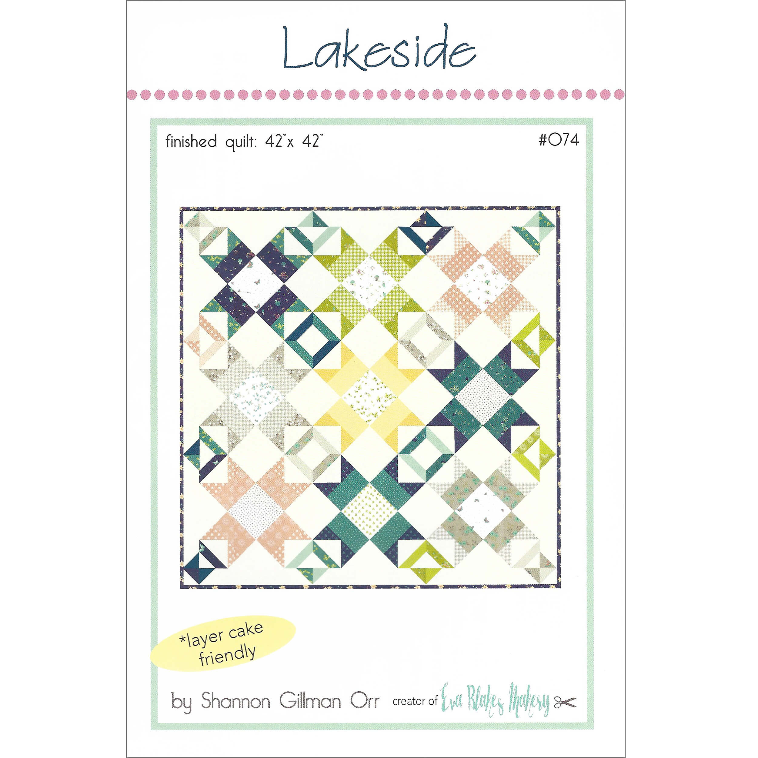 Lakeside Quilt Pattern by Eva Blakes Makery